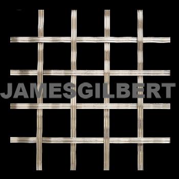 Handwoven Stainless Steel Decorative Grille with 5mm Reeded Wire and 25mm Square Aperture